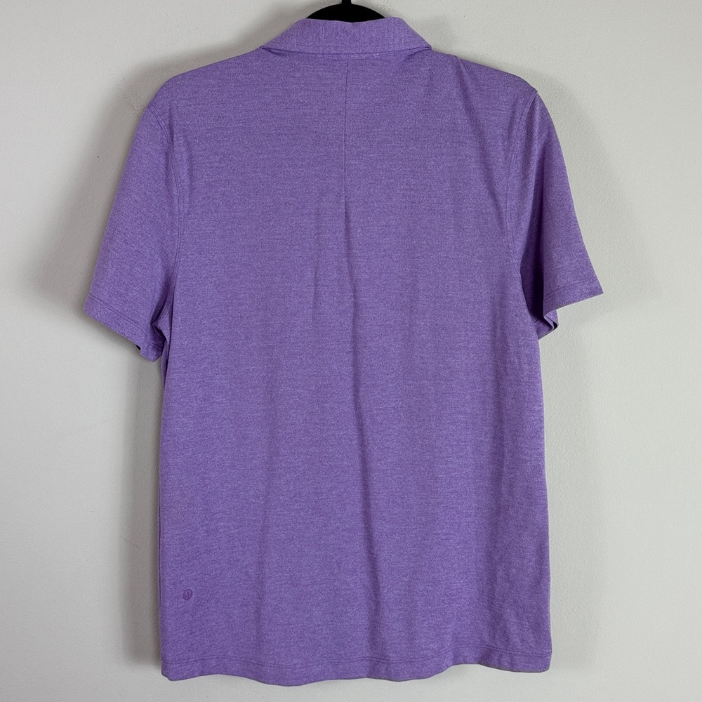 Lululemon Men’s Evolution Short Sleeve Polo Shirt in Heather Purple Size Medium - Picture 4 of 5